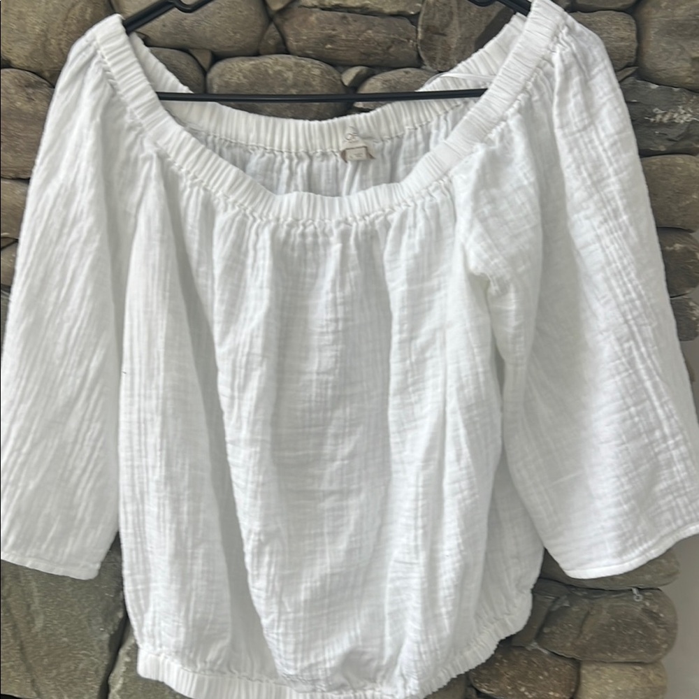 Loft White Off-Shoulder Women's Top